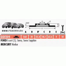 Тормозной диск FERODO DDF209