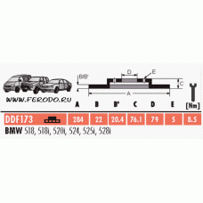 Тормозной диск FERODO DDF173