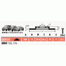 Тормозной диск FERODO DDF317