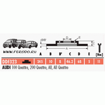 Тормозной диск FERODO DDF323