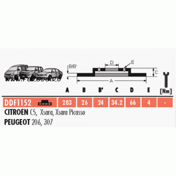 Тормозной диск FERODO DDF1152