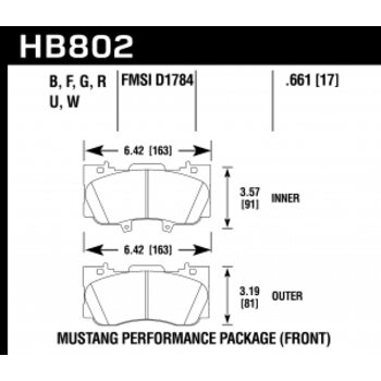 Колодки тормозные HB802F.661 HAWK HPS