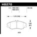 Колодки тормозные HB270E.724 HAWK Blue 9012; Audi 19mm