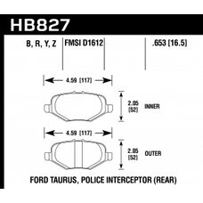 Колодки тормозные HB827R.653 HAWK Street Race Ford Explorer AWD задние