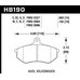 Колодки тормозные HB190EE.600 HAWK Blue 42; Audi, Volkswagon 15mm