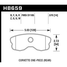 Колодки тормозные HB659R.570 HAWK Street Race; 15mm