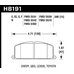 Колодки тормозные HB191EE.590 HAWK Blue 42; Toyota 15mm