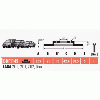 Тормозной диск FERODO DDF1142 вент. R13