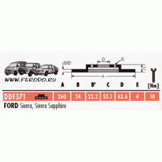 Тормозной диск FERODO DDF371