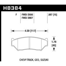 Колодки тормозные HB384F.587 HAWK HPS