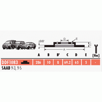 Тормозной диск FERODO DDF1083