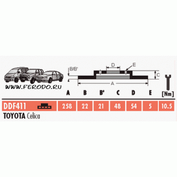 Тормозной диск FERODO DDF411