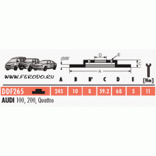 Тормозной диск FERODO DDF265