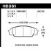 Колодки тормозные HB361EE.622 HAWK Blue 42; Honda S2000/Civic Type "R", Acura RSX 16mm