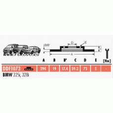 Тормозной диск FERODO DDF1073