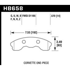 Колодки тормозные HB658R.570 HAWK Street Race