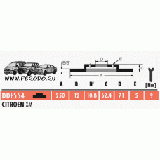 Тормозной диск FERODO DDF554