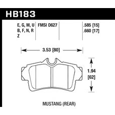 Колодки тормозные HB183R.585 HAWK Street Race