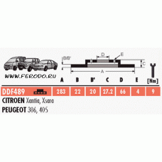 Тормозной диск FERODO DDF489