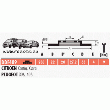 Тормозной диск FERODO DDF489