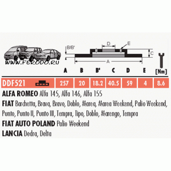 Тормозной диск FERODO DDF521