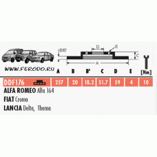 Тормозной диск FERODO DDF176