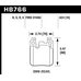 Колодки тормозные HB766Q.624 HAWK DTC-80; BMW (Rear) 16mm