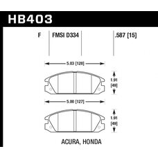 Колодки тормозные HB403F.587 HAWK HPS