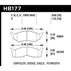 Колодки тормозные HB177N.710 HAWK HP Plus; 18mm