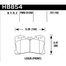 Колодки тормозные HB854F.721 HAWK HPS  Lexus LS (F4), LS350, LS500 2017->  передние