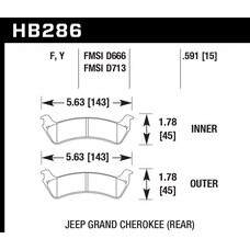 Колодки тормозные HB286F.591 HAWK HPS