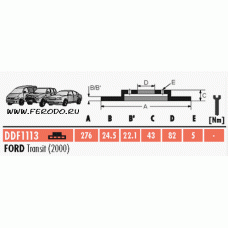 Тормозной диск FERODO DDF1113