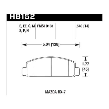 Колодки тормозные HB152F.540 HAWK HPS
