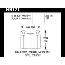 Колодки тормозные HB171N.590 HAWK HP Plus