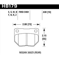 Колодки тормозные HB179R.630 HAWK Street Race задние SUBARU Impreza WRX