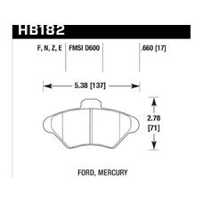 Колодки тормозные HB182B.660