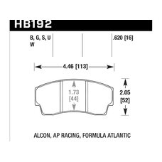 Колодки тормозные HB192B.620 HAWK HPS 5.0; 16mm