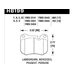 Колодки тормозные HB199G.702 HAWK DTC-60 Porsche 18 mm