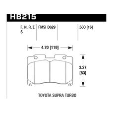 Колодки тормозные HB215N.630 HAWK HP Plus