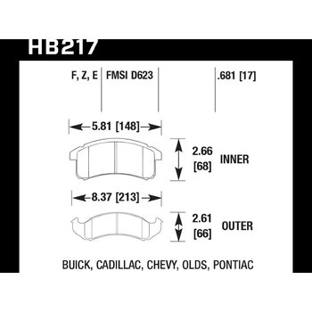 Колодки тормозные HB217Z.681 HAWK Perf. Ceramic