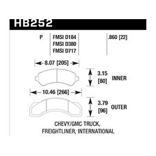 Колодки тормозные HB252P.860 HAWK SuperDuty