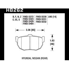 Колодки тормозные HB262B.540 HAWK Street 5.0