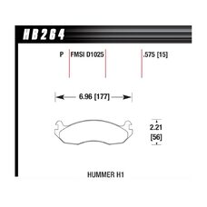 Колодки тормозные HB264P.575 HAWK SuperDuty; 15mm