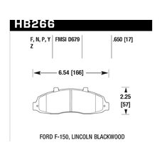 Колодки тормозные HB266F.650 HAWK HPS