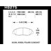 Колодки тормозные HB275G.620 HAWK DTC-60 Acura/Honda 16 mm