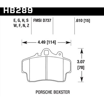 Колодки тормозные HB289F.610 HAWK HPS