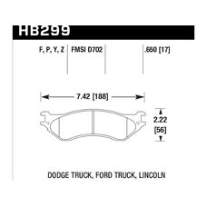 Колодки тормозные HB299B.650