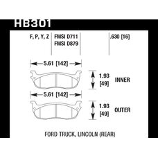 Колодки тормозные HB301P.630 HAWK SuperDuty