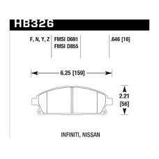 Колодки тормозные HB326Y.646 HAWK LTS