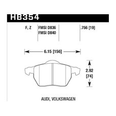 Колодки тормозные HB354Z.756A HAWK Perf. Ceramic